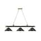 Z-Lite Cordon 3 Light Billiard, Matte Black & Rubbed Brass 2306-3MB-RB-MB15 - alternate 7